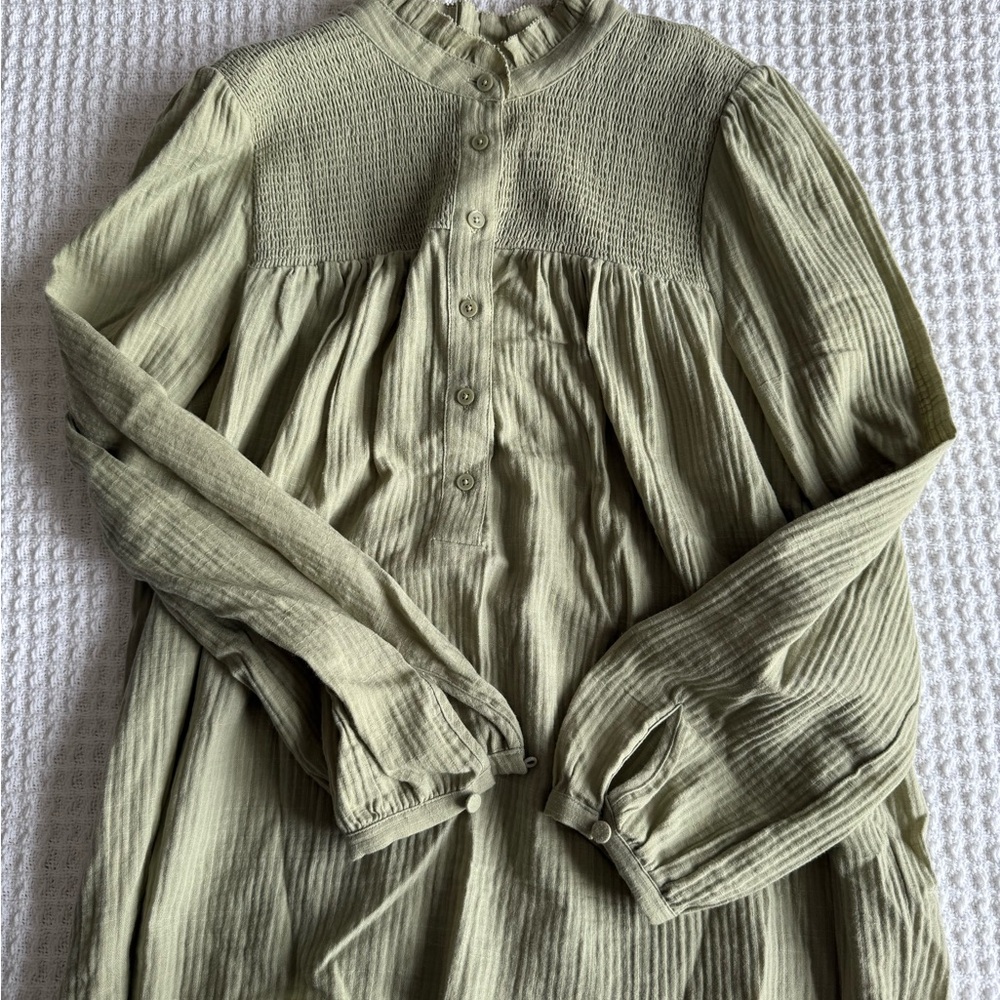 Olive Green JCrew Blouse Size XS